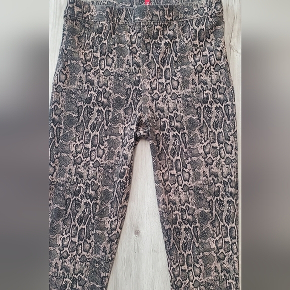 Spanx Ankle Leggings Jegging Taupe Snakeskin Style# 20018R Size Large Snake Skin - Picture 4 of 10